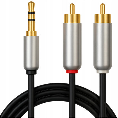 BLOW garso kabelis 2 × RCA („cinch“) – 3,5 mm „minijack“, paauksuotas, 5 m