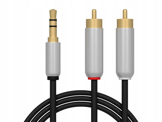 BLOW garso kabelis 2 × RCA („cinch“) – 3,5 mm „minijack“, paauksuotas, 5 m
