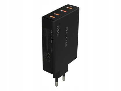 BLOW greitasis tinklo įkroviklis, 4 × USB-C, QC, PD, 100 W, GaN