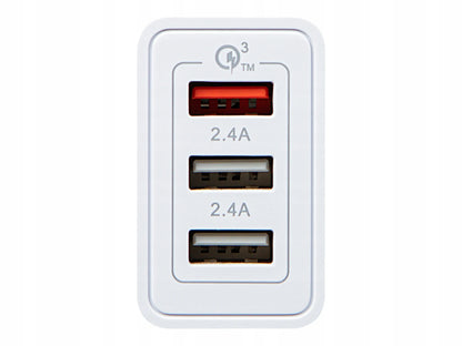 BLOW greitasis tinklo įkroviklis telefonui, 3 × USB, „Quick Charge 3.0“, 5 V, 2,4 A, 30 W