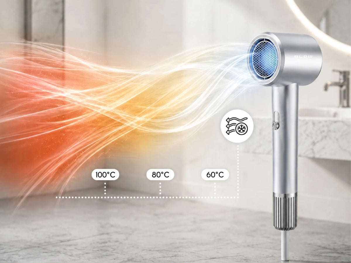 BLOW HD-800 plaukų džiovintuvas, 1800 W, šalto oro srautas, turbo režimas, lengvas ir kompaktiškas