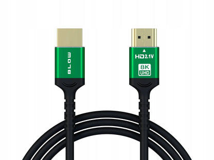 BLOW HDMI 2.1 didelės spartos kabelis, 8K, 4K, 5 m, 144 Hz, sustiprintas, garsui ir 3D