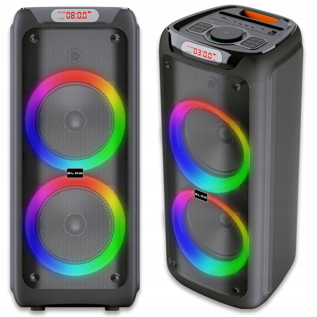BLOW Infinity nešiojama belaidė „Bluetooth“ kolonėlė su mikrofonu karaokėms, 300 W