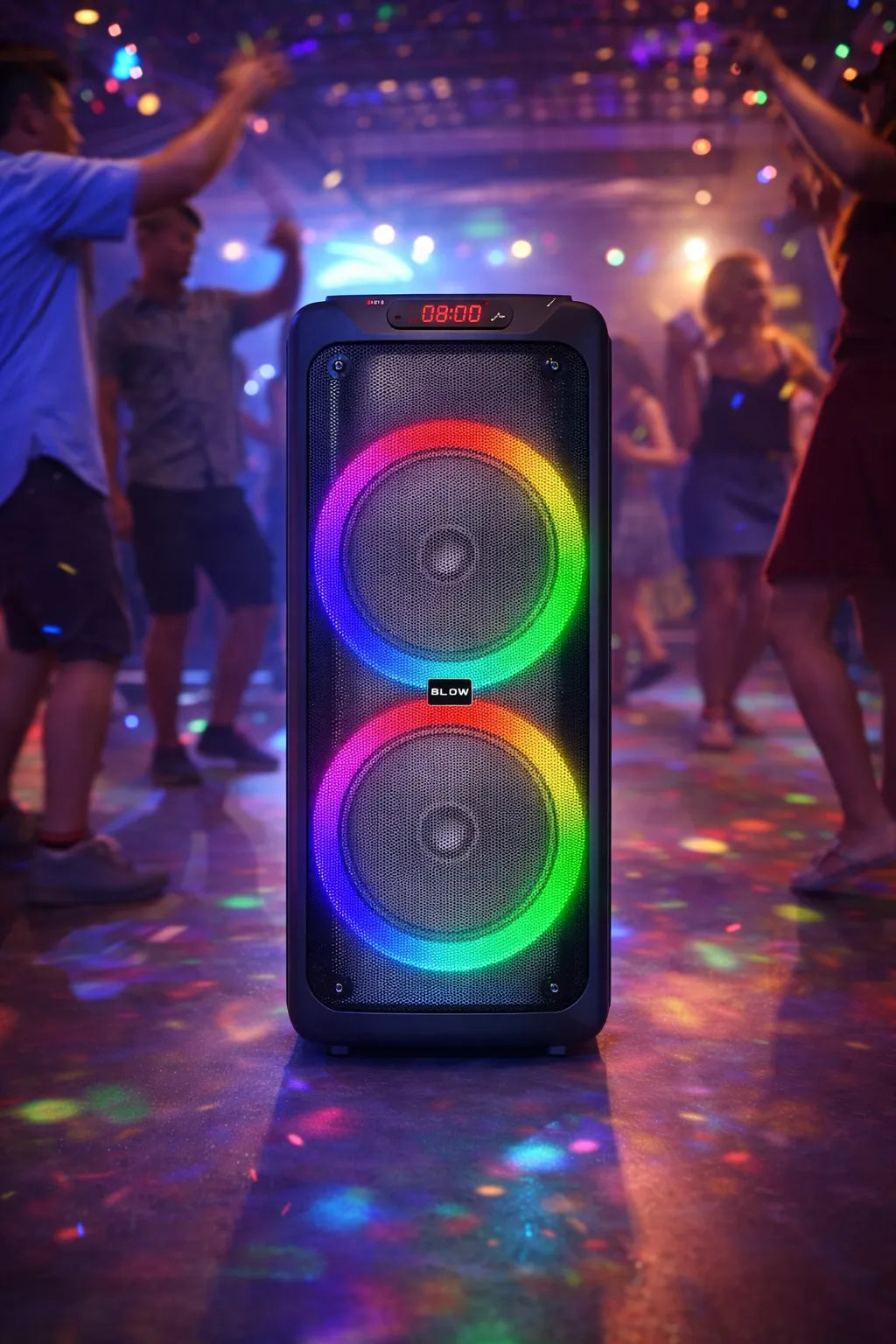BLOW Infinity nešiojama belaidė „Bluetooth“ kolonėlė su mikrofonu karaokėms, 300 W