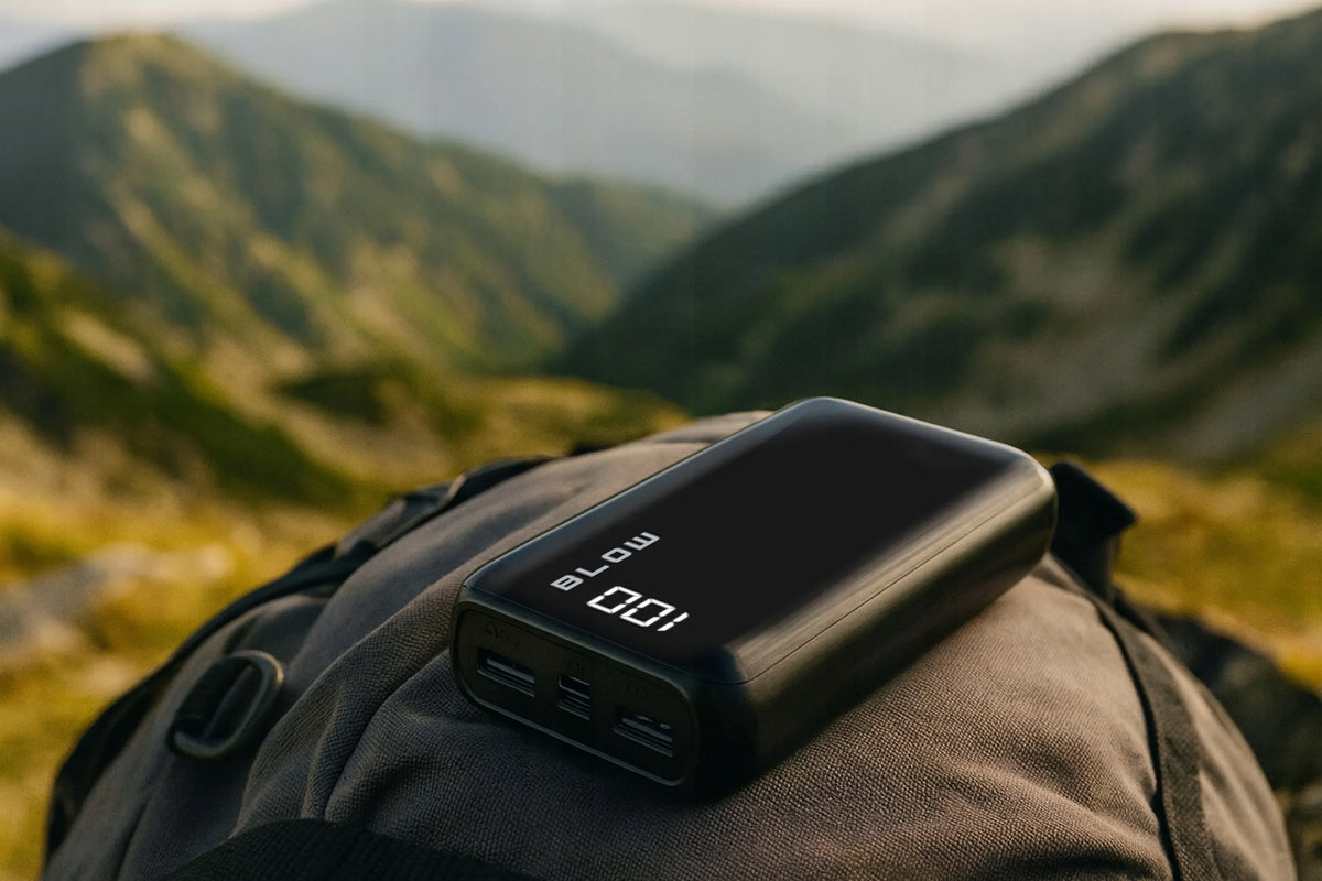 BLOW išorinė baterija 20 000 mAh, 22,5 W, QC 3.0, PD, USB-C, greitojo įkrovimo
