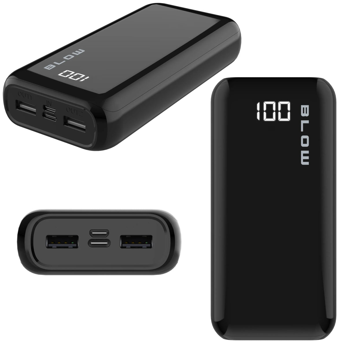 BLOW išorinė baterija 20 000 mAh, 22,5 W, QC 3.0, PD, USB-C, greitojo įkrovimo