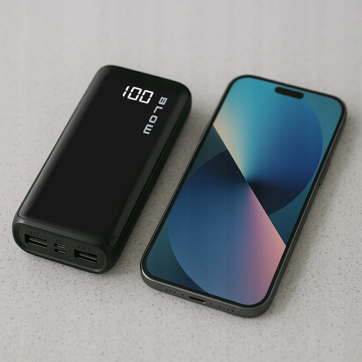 BLOW išorinė baterija 20 000 mAh, 22,5 W, QC 3.0, PD, USB-C, greitojo įkrovimo