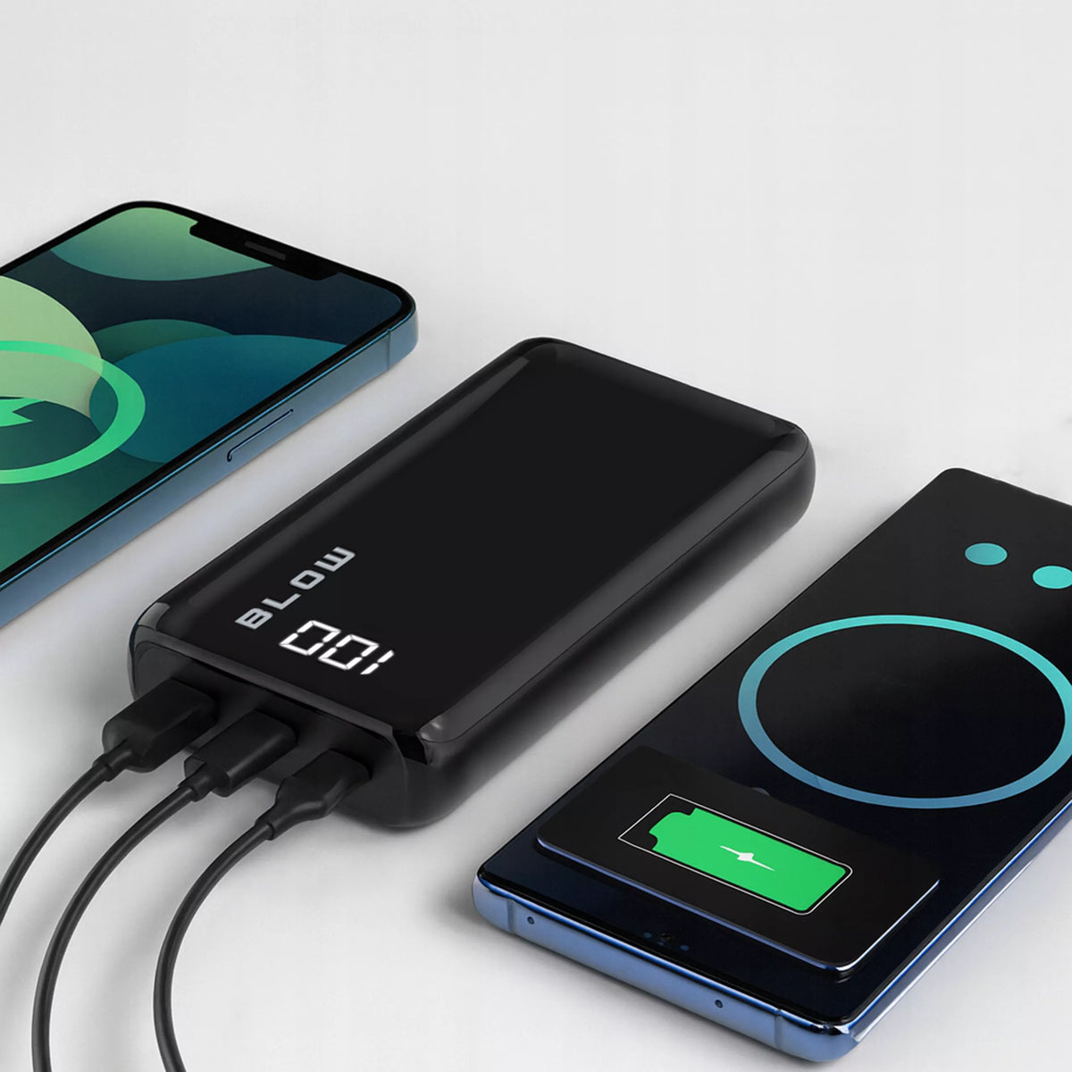 BLOW išorinė baterija 20 000 mAh, 22,5 W, QC 3.0, PD, USB-C, greitojo įkrovimo