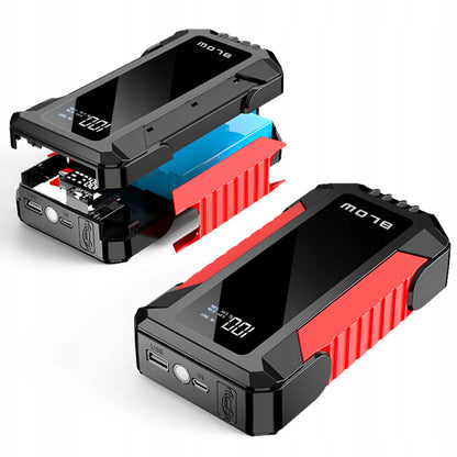 BLOW JS-12 automobilinis paleidiklis, „Powerbank“, LED žibintuvėlis ir avarinis plaktukas, 1000A, 12000mAh