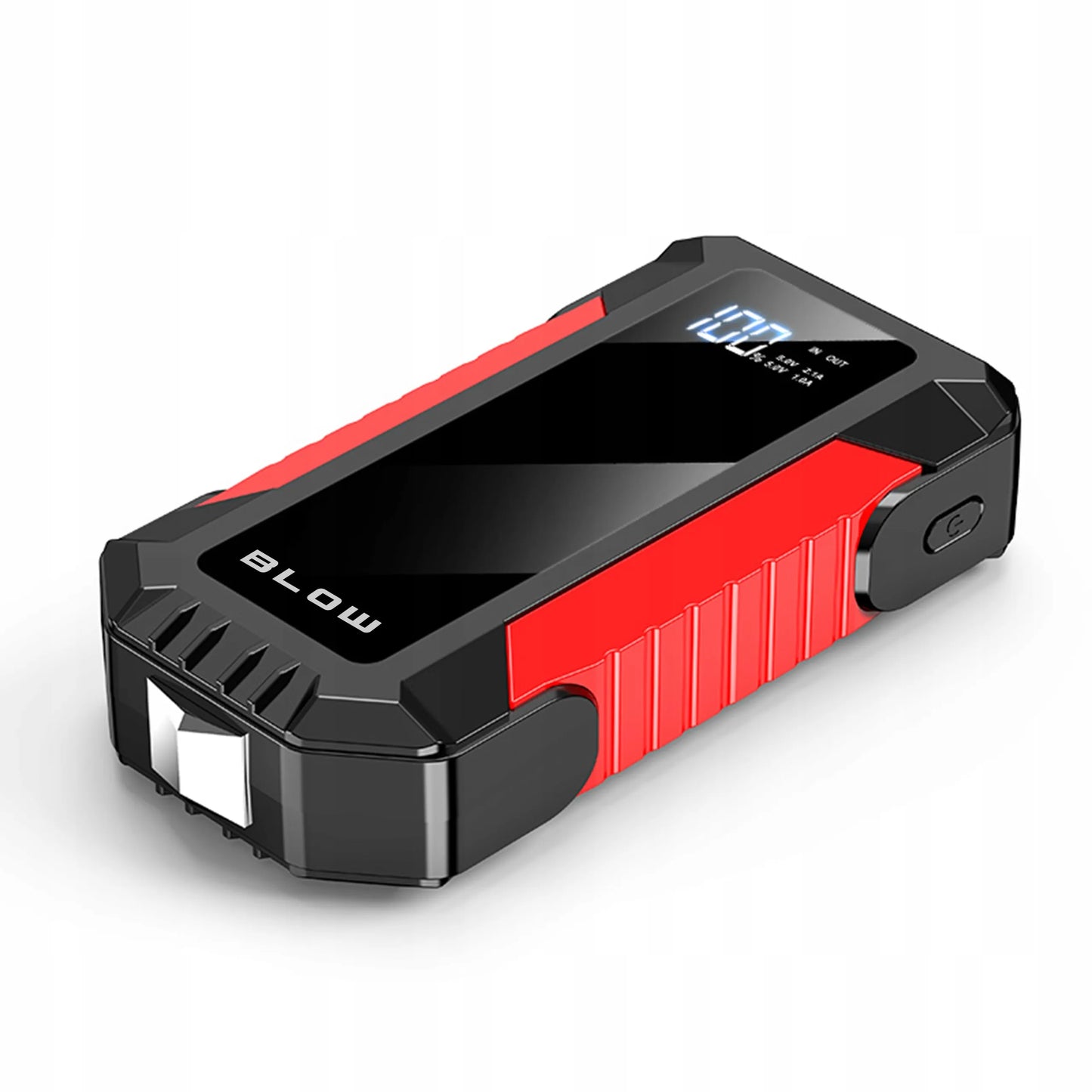 BLOW JS-12 automobilinis paleidiklis, „Powerbank“, LED žibintuvėlis ir avarinis plaktukas, 1000A, 12000mAh