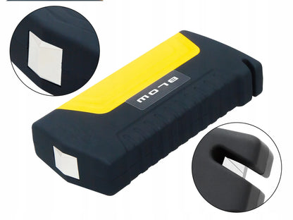 BLOW JS-15 automobilio užvedimo įrenginys su powerbank funkcija, žibintuvėliu ir saugos plaktuku, 12800 mAh