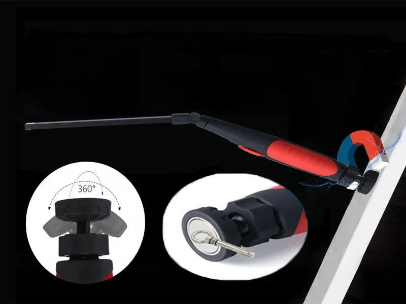 „BLOW“ LED dirbtuvių lempa–žibintuvėlis COB su magnetu, USB įkrovimu ir pakabinimo kilpa