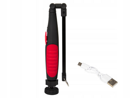„BLOW“ LED dirbtuvių lempa–žibintuvėlis COB su magnetu, USB įkrovimu ir pakabinimo kilpa