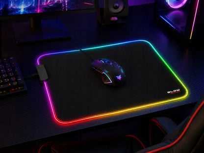 BLOW LED RGB žaidimų pelės kilimėlis, 350 × 300 mm