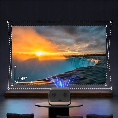 BLOW MaxView Black pasukamas LED projektorius su Android Smart TV, Wi-Fi, Full HD, garsiakalbiu ir HDMI
