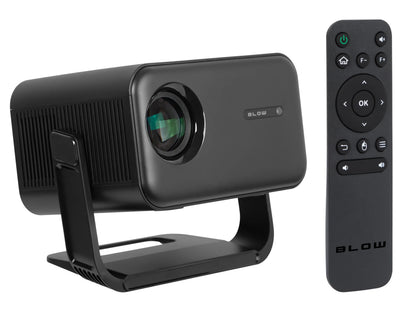 BLOW MaxView Black pasukamas LED projektorius su Android Smart TV, Wi-Fi, Full HD, garsiakalbiu ir HDMI