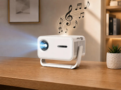 BLOW MaxView White pasukamas LED projektorius su garsiakalbiu, „Android“, HDMI, „Smart TV“, „Wi-Fi“, „Full HD“