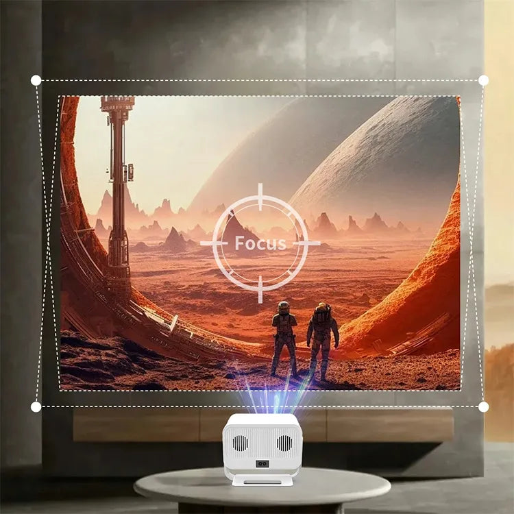 BLOW MaxView White pasukamas LED projektorius su garsiakalbiu, „Android“, HDMI, „Smart TV“, „Wi-Fi“, „Full HD“