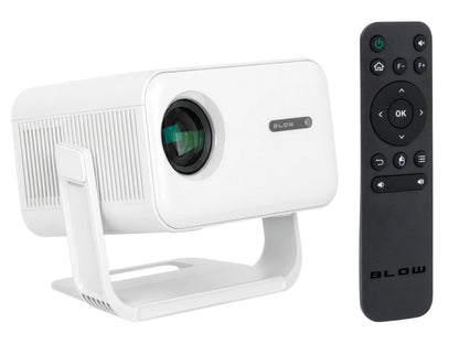 BLOW MaxView White pasukamas LED projektorius su garsiakalbiu, „Android“, HDMI, „Smart TV“, „Wi-Fi“, „Full HD“