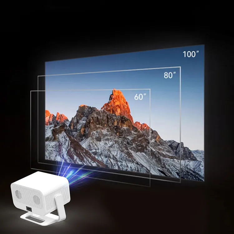 BLOW MaxView White pasukamas LED projektorius su garsiakalbiu, „Android“, HDMI, „Smart TV“, „Wi-Fi“, „Full HD“