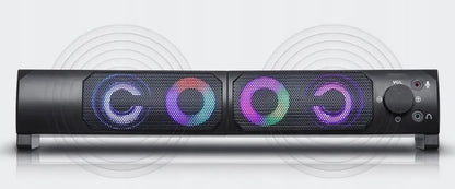 BLOW MS-28 kompiuterinės kolonėlės Bluetooth Soundbar 2.0 6W USB LED RGB 2in1