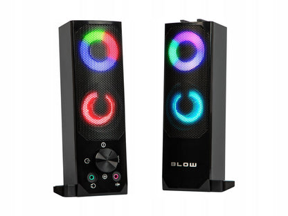 BLOW MS-28 kompiuterinės kolonėlės Bluetooth Soundbar 2.0 6W USB LED RGB 2in1