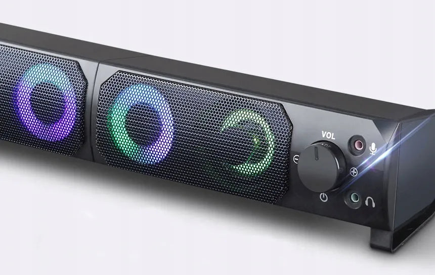 BLOW MS-28 kompiuterinės kolonėlės Bluetooth Soundbar 2.0 6W USB LED RGB 2in1