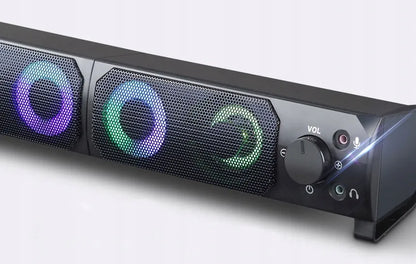 BLOW MS-28 kompiuterinės kolonėlės Bluetooth Soundbar 2.0 6W USB LED RGB 2in1