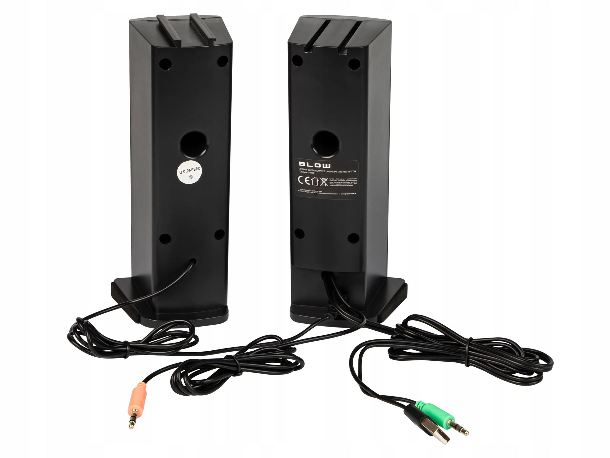BLOW MS-28 kompiuterinės kolonėlės Bluetooth Soundbar 2.0 6W USB LED RGB 2in1