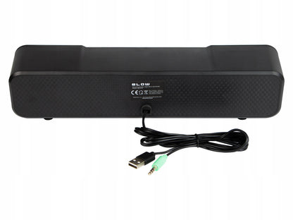 BLOW MS-32 2.0 kompiuterio soundbar kolonėlės su RGB LED apšvietimu, AUX ir USB