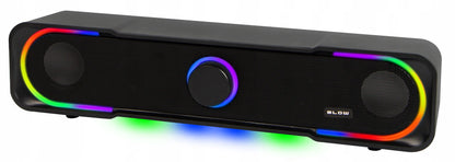 BLOW MS-32 2.0 kompiuterio soundbar kolonėlės su RGB LED apšvietimu, AUX ir USB