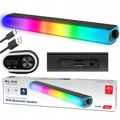 BLOW MS-33 žaidimų garso kolonėlė (soundbar) su LED RGB apšvietimu, USB, 14W