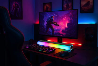 BLOW MS-33 žaidimų garso kolonėlė (soundbar) su LED RGB apšvietimu, USB, 14W