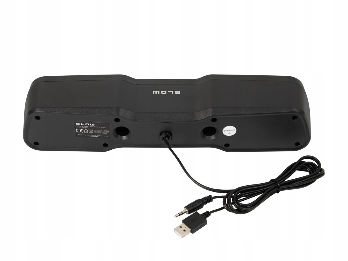 BLOW MS-35 2.0 kompiuterio garso kolonėlė, 6 W, RGB LED, USB, 3,5 mm, juoda