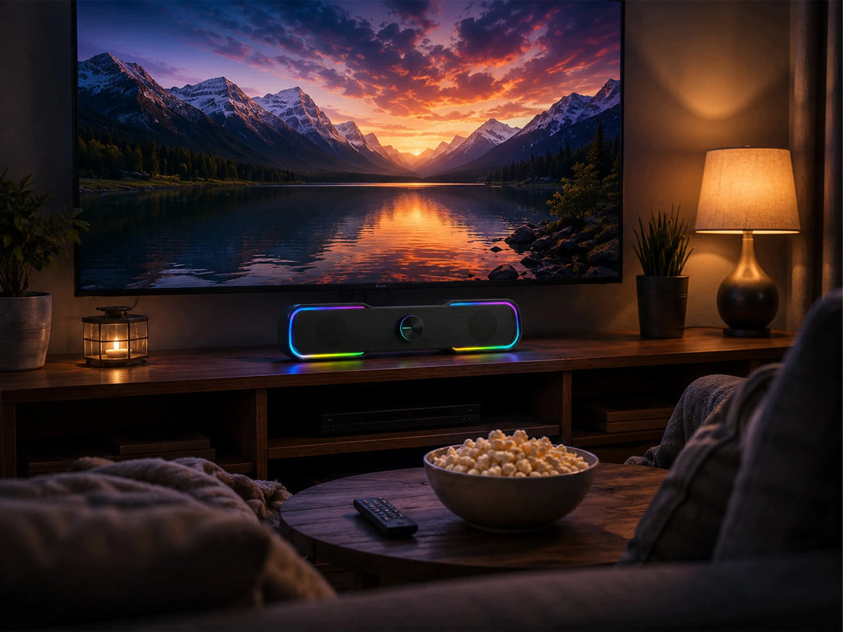 BLOW MS-35 2.0 kompiuterio garso kolonėlė, 6 W, RGB LED, USB, 3,5 mm, juoda