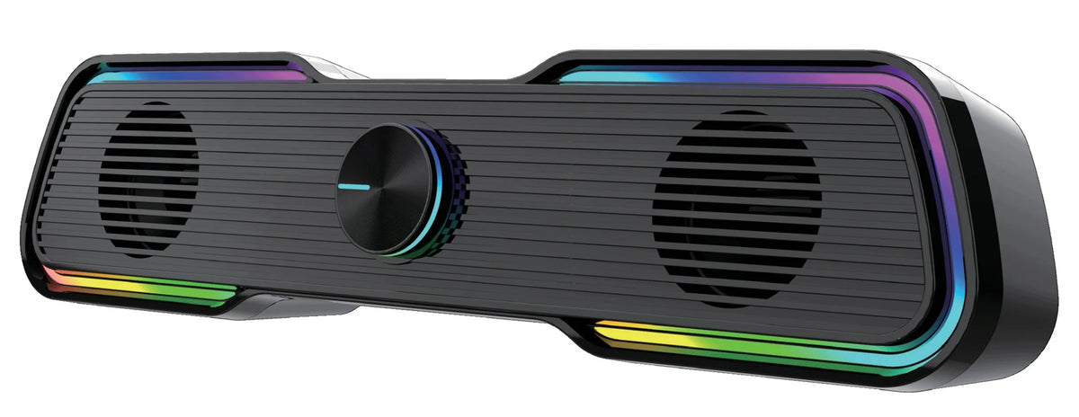 BLOW MS-35 2.0 kompiuterio garso kolonėlė, 6 W, RGB LED, USB, 3,5 mm, juoda