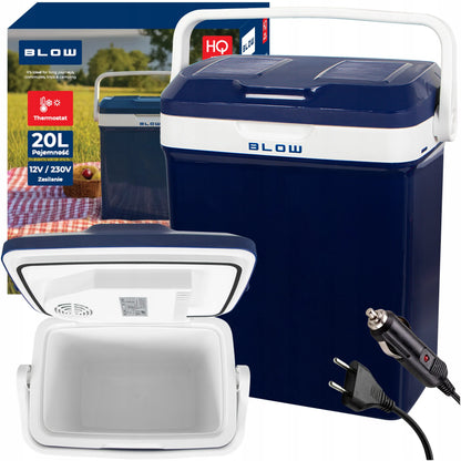 BLOW nešiojamas automobilių šaldytuvas 20L su šildymo funkcija 12V 230V