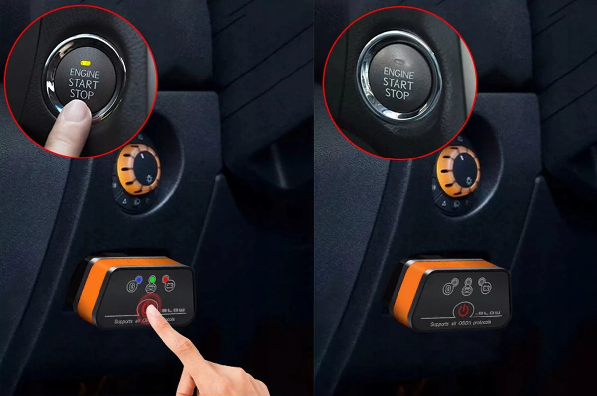 BLOW OBD2 diagnostikos sąsaja su Bluetooth, skirta Android, iOS ir Windows – lenkiškas testeris