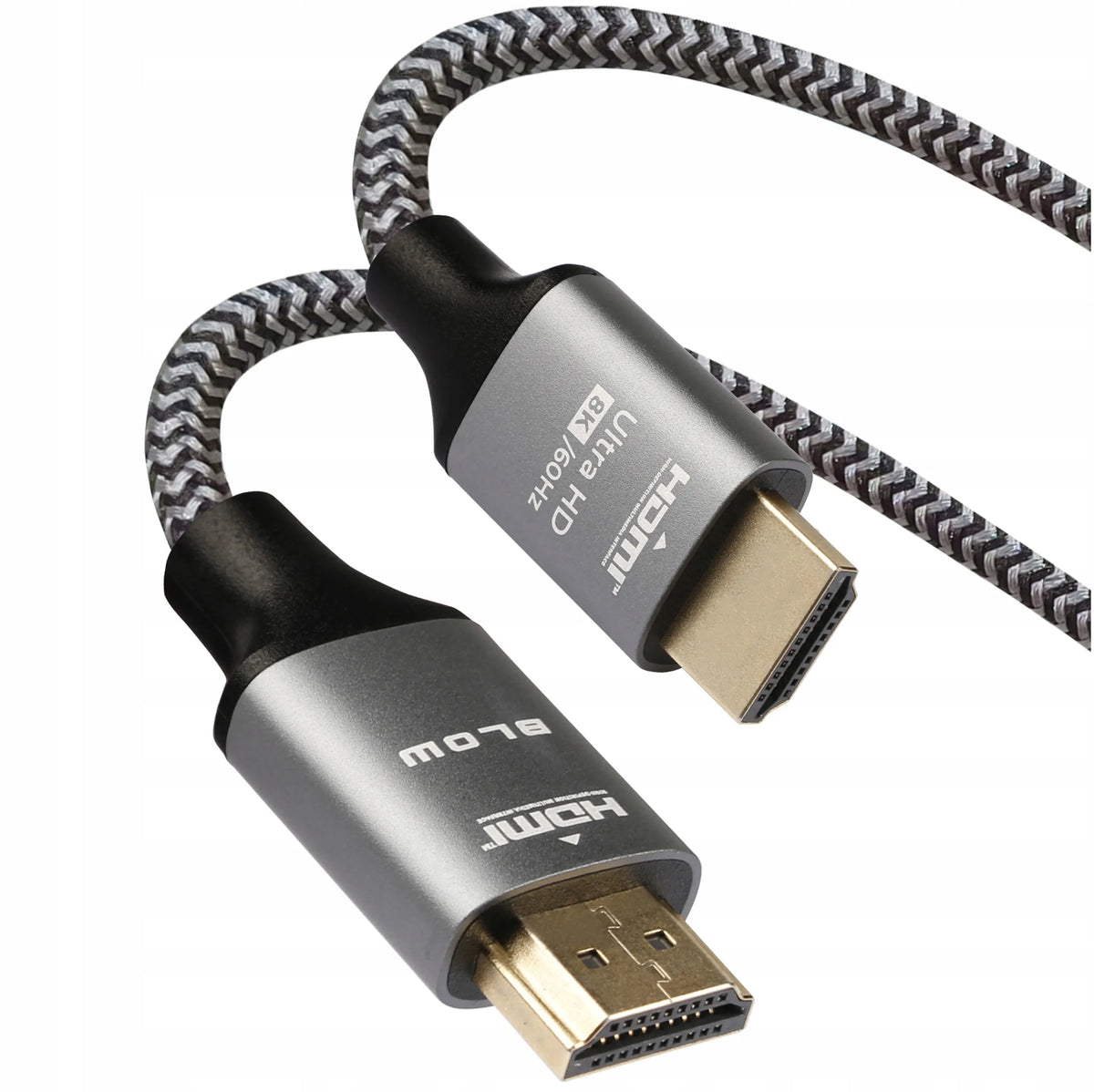 BLOW PREMIUM HDMI 2.1 „High Speed“ kabelis, 8K 60 Hz, 4K 120 Hz, VRR, HDR, 3 m