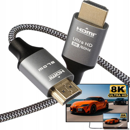 BLOW PREMIUM HDMI 2.1 „High Speed“ kabelis, 8K 60 Hz, 4K 120 Hz, VRR, HDR, 3 m