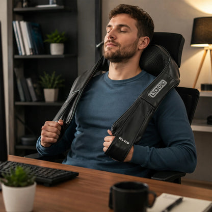 „BLOW Shiatsu“ masažuoklio pagalvė kaklui, nugarai ir pečiams su šildymo funkcija
