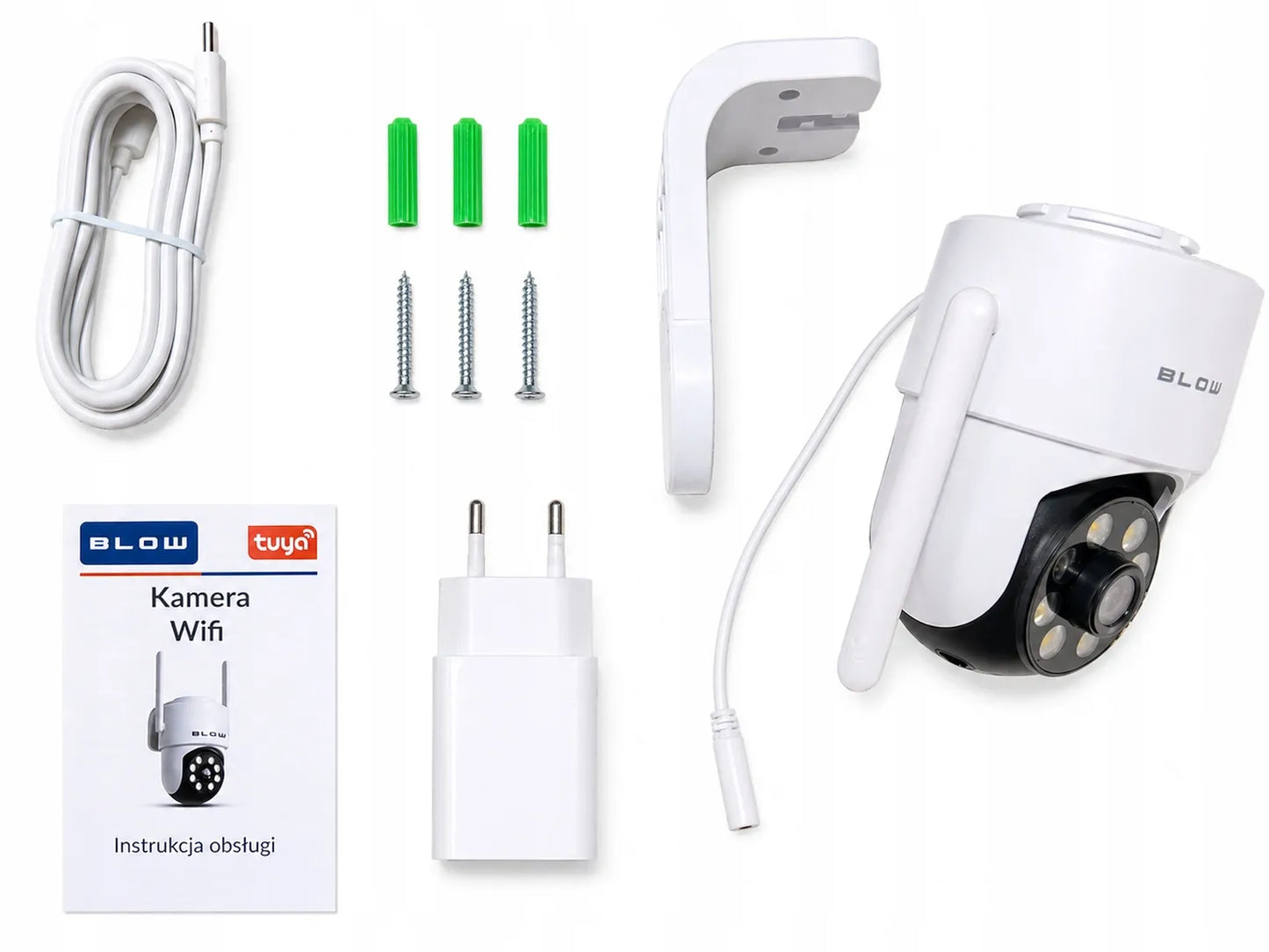BLOW T-135 5MP išorinė sukamoji WiFi IP kamera su Tuya, Full HD, priartinimu ir judesio detekcija