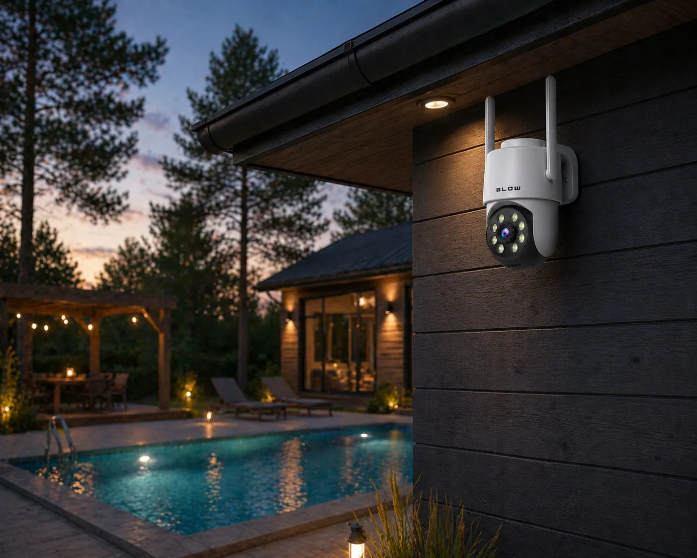 BLOW T-135 5MP išorinė sukamoji WiFi IP kamera su Tuya, Full HD, priartinimu ir judesio detekcija