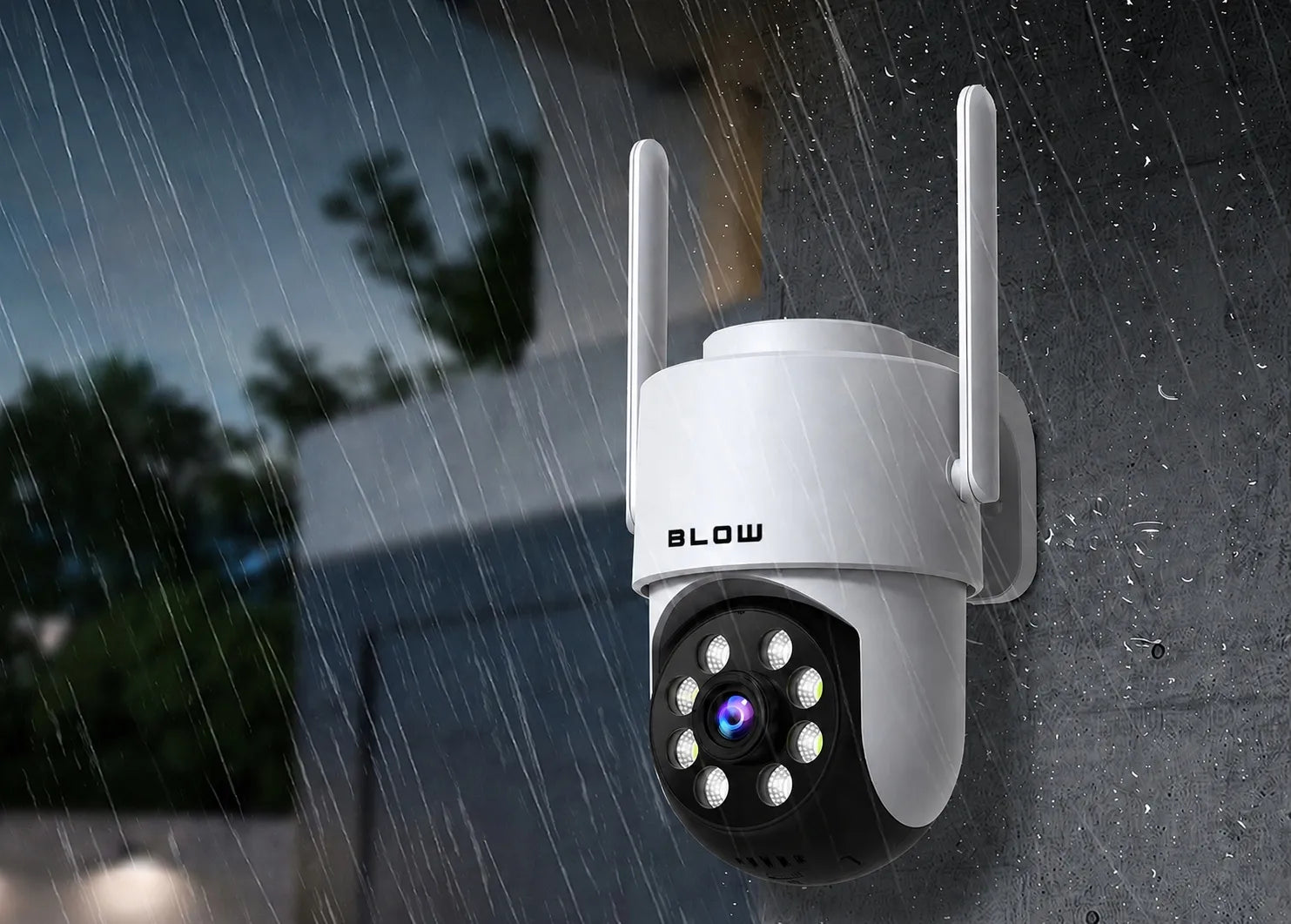 BLOW T-135 5MP išorinė sukamoji WiFi IP kamera su Tuya, Full HD, priartinimu ir judesio detekcija
