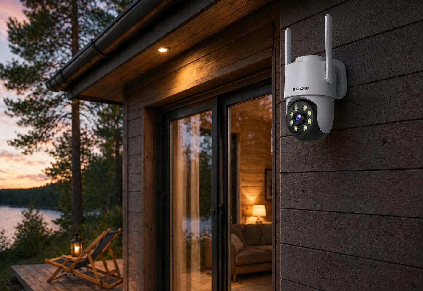 BLOW T-135 5MP išorinė sukamoji WiFi IP kamera su Tuya, Full HD, priartinimu ir judesio detekcija