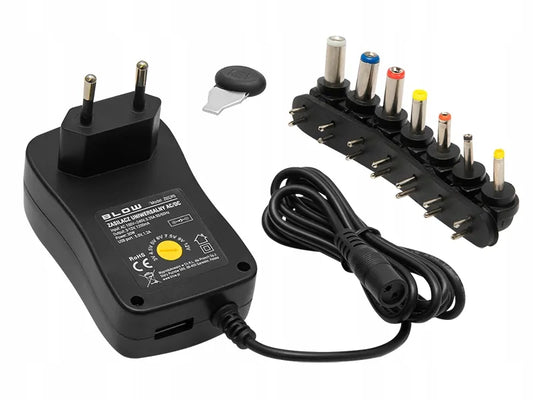 BLOW universalus reguliuojamas impulsinis maitinimo šaltinis ZI2000, 30 W, 7 antgaliai, USB