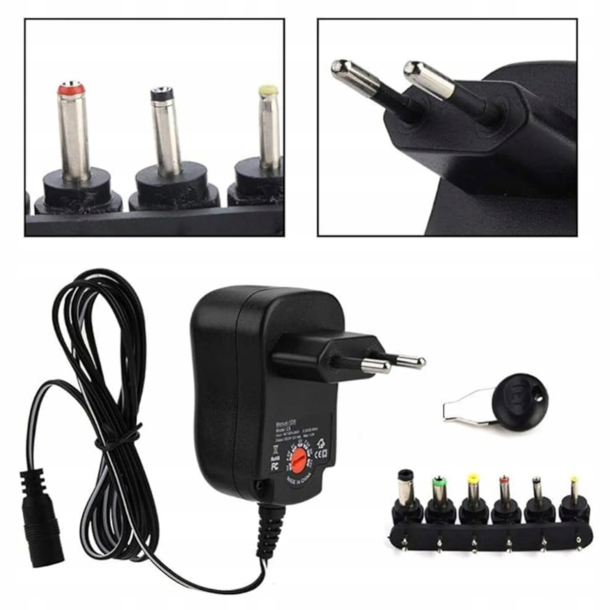 BLOW universalus reguliuojamas impulsinis maitinimo šaltinis ZI2000, 30 W, 7 antgaliai, USB