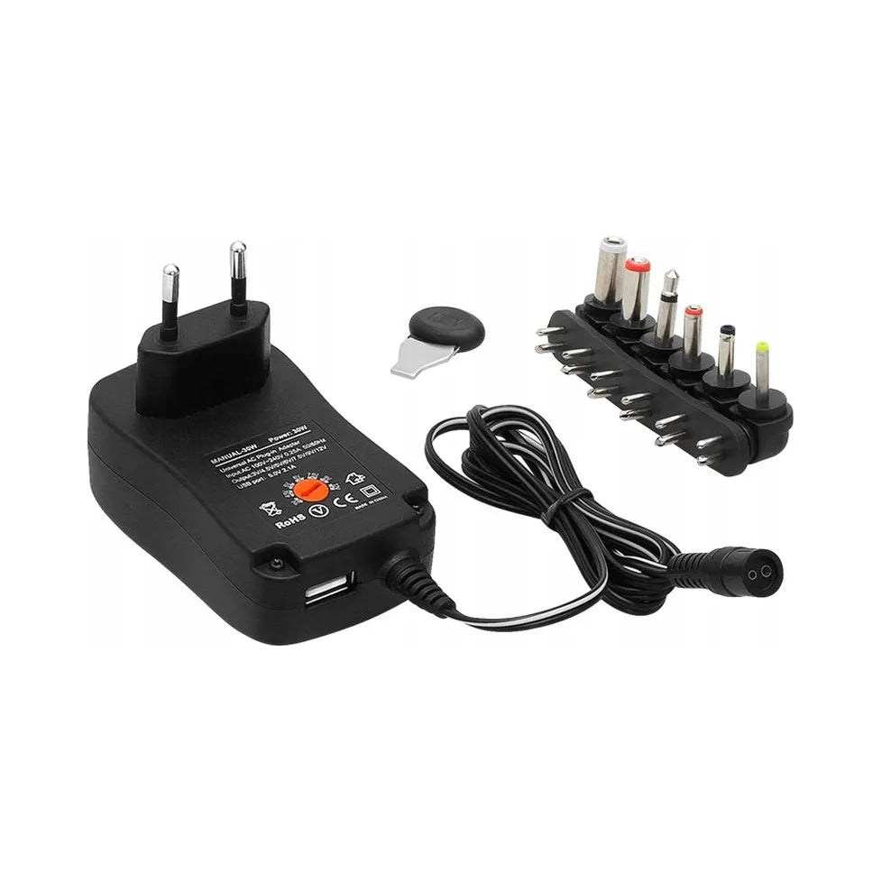 BLOW universalus reguliuojamas impulsinis maitinimo šaltinis ZI2000, 30 W, 7 antgaliai, USB