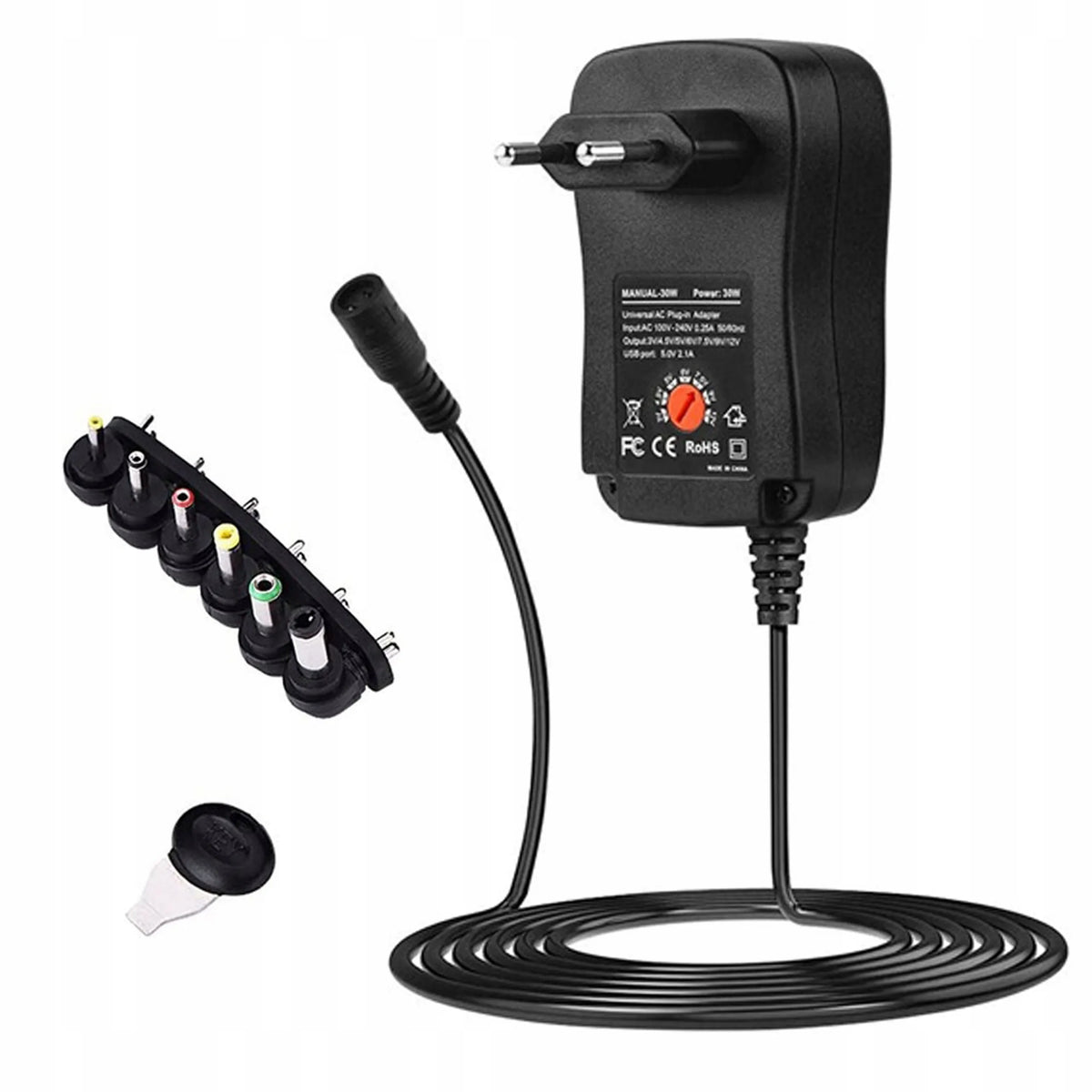 BLOW universalus reguliuojamas impulsinis maitinimo šaltinis ZI2000, 30 W, 7 antgaliai, USB