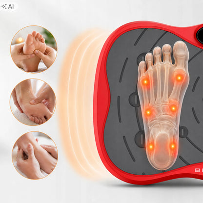„BLOW“ vibruojanti platforma su pėdų masažuokliu, pasipriešinimo juostomis, „Bluetooth“, nuotolinio valdymo pultu ir garsiakalbiais